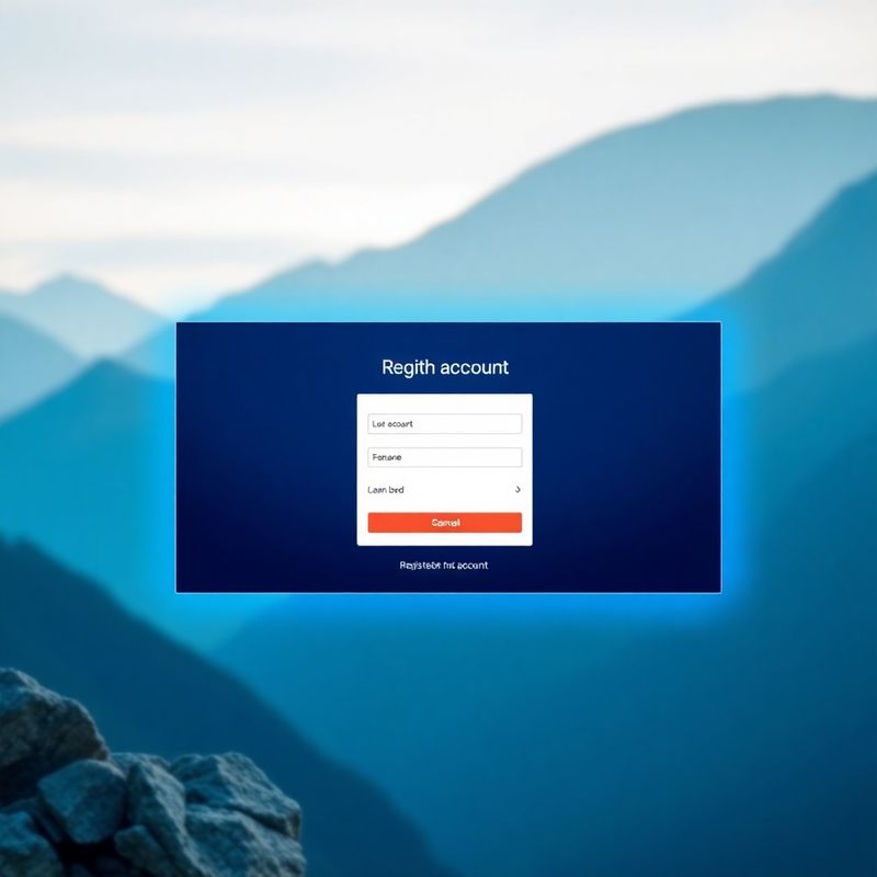 Indigo-turkizni prikaz demo registracijske forme z data-viz elementi
